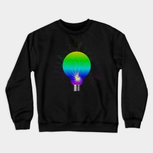 Lightbulb - Lamp - Graphic - Light Crewneck Sweatshirt